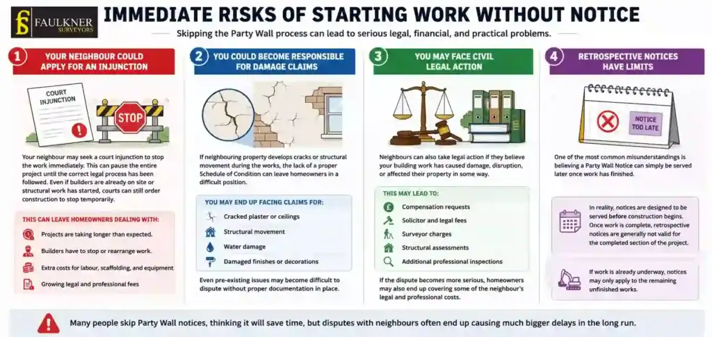 What Happens If You Start Work Without a Party Wall Notice? 1 Immediate Risks of Starting Work Without Party Wall Notice Bury-st-Edmunds