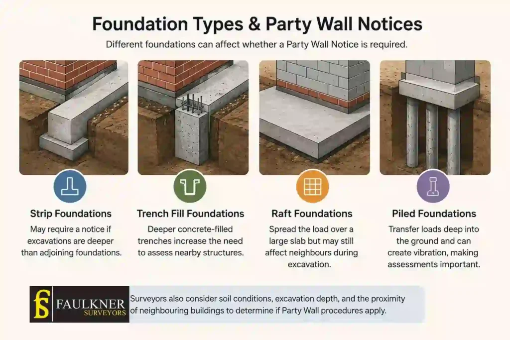 How Do Construction Methods Affect Party Wall Requirements? A Homeowner’s Guide 1 How Do Different Foundation Types Influence Party Wall Notices Bury-st-Edmunds?