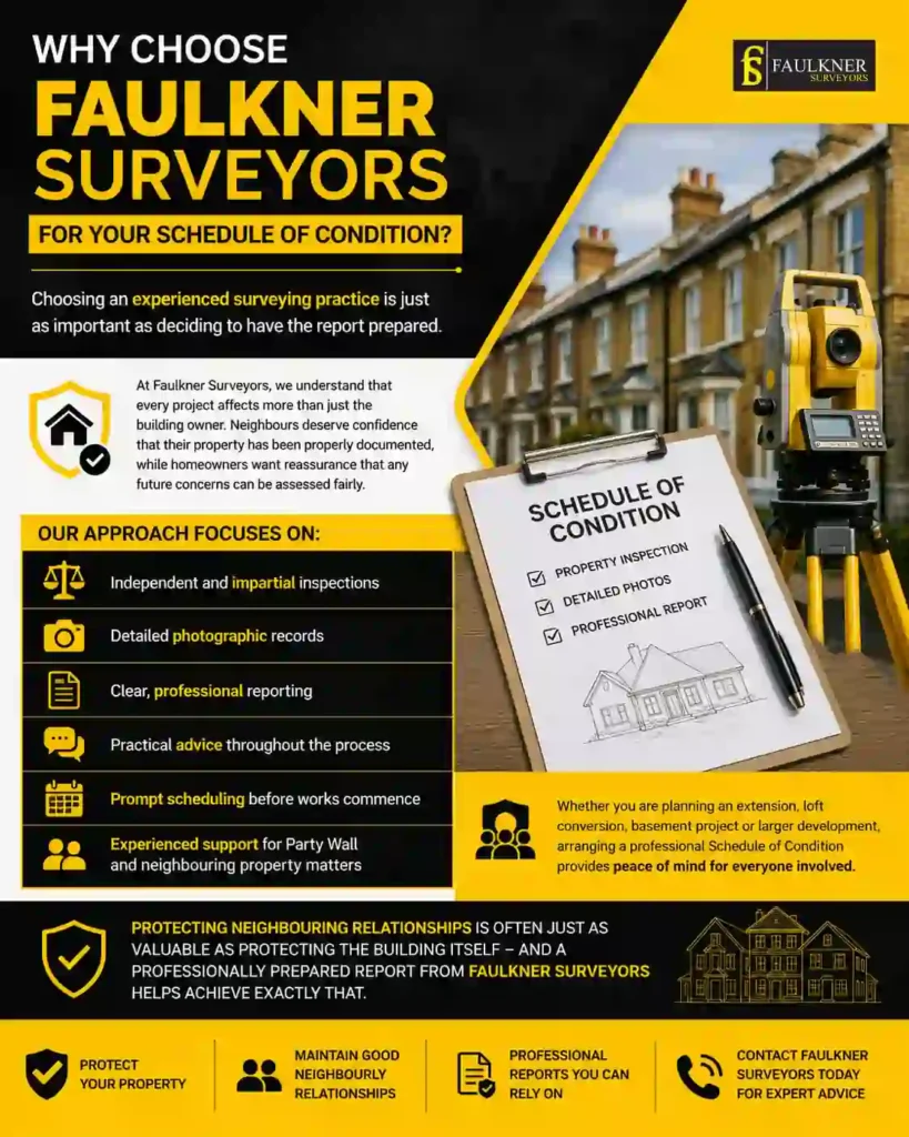 Schedule of Condition: What It Is and Why It Protects Both Neighbours 3 Why Choose Faulkner Surveyors for Your Schedule of Condition Bury-st-Edmunds?